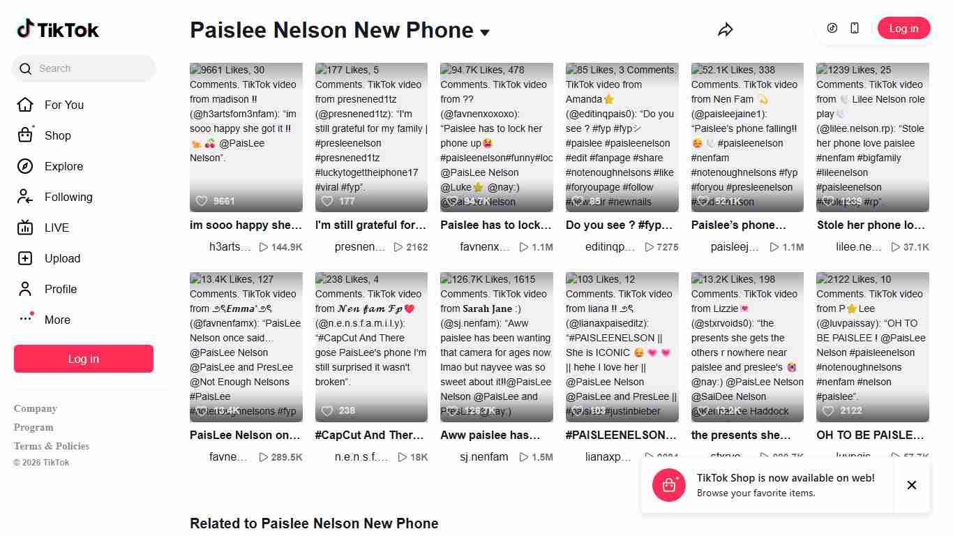 Paislee Nelson New Phone TikTok